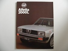 Catalogue / brochure ALFA-ROMEO ALFETTA 2000L