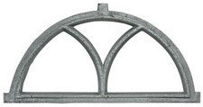 Fenêtre de grange à barreaux fer forgé / rouille style antique 81cm (g)