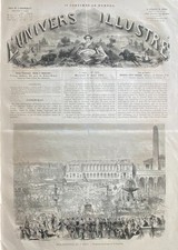 L' UNIVERS ILLUSTRE 1864 N° 355 FETE 15 AOUT PARIS - CORRIDA NIMES - AUTEUIL