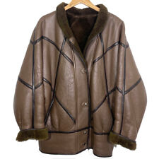 Blouson En Cuir Fourré Marron Vintage 80/90’s