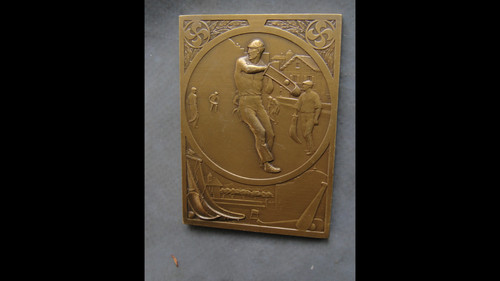 Rare plaque basque en bronze - rare,