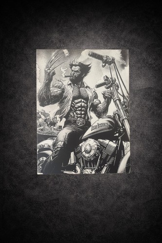 Tableau wolverine moto harley - tableau,