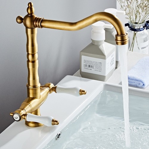 Pour robinet lavabo double