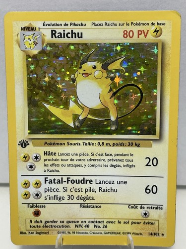 Carte pokémon raichu holo - raichu,