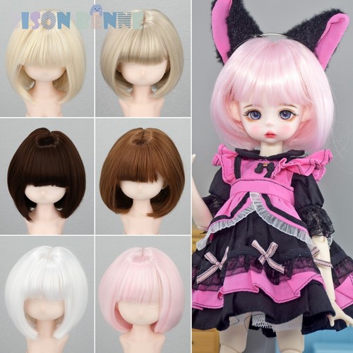 Perruque courte poupée bjd - perruque,