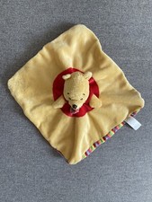 DOUDOU PLAT  DISNEY BABY NICOTOY WINNIE JAUNE  ECHARPE  RAYE Rouge Vert