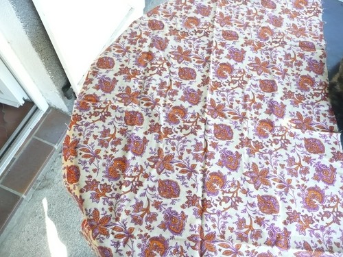 Tissu ancien vintage coton - tissu,