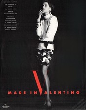 1980's High Heels Valentino Magazine Print Ad Women Fashion Long Legs shoes-11B