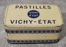 Ancienne boite publicitaire de PASTILLES VICHY-ETAT Boite Vide Thermal 