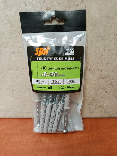 Spit chevilles traversantes