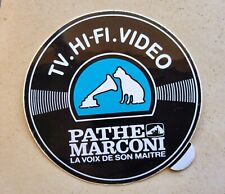 Autocollant sticker vintage Pathé Marconi la voix de son maître TV Hifi vidéo
