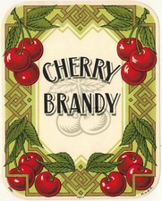 Ancienne Etiquette-Eau de vie-Liqueur de cerises-Cherry Brandy-R.122