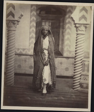 Algérie, servante Vintage print. Tirage albuminé  23x19  Circa 1870 