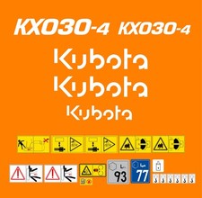 Ensemble D'Autocollants KUBOTA KX030-4 Pour Pelle
