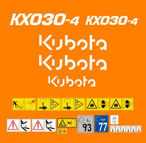 Ensemble autocollants kubota - ensemble, d'autocollants