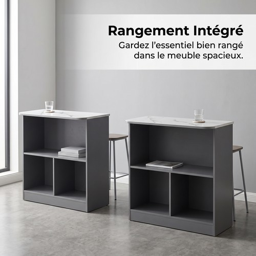 Table haute avec - , rangement