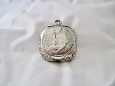 poudrier pilulier art nouveau argent massif vermeil Charles Murat 1897-1910