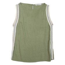 ZARA Veste Femme Verte Sans