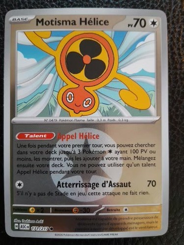 Carte pokémon motisma hélice - carte,