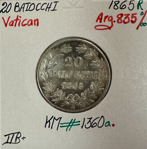 Vatican baiocchi 1865 - 20,