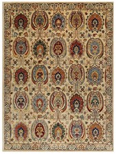 Tapis en laine fait main beige