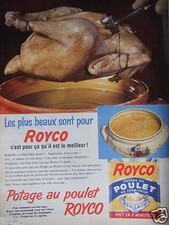 PUBLICITÉ 1956 ROYCO POTAGE