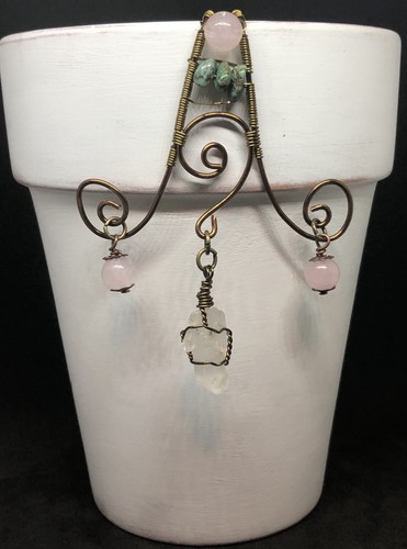 Clear rose quartz crystal - rose,