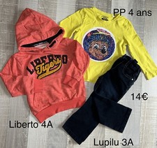 Liberto Lupilu Pat Patrouille 4 Ans GARÇON  Ensemble T Shirt Jean Et Sweat Hiver