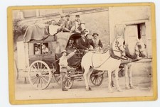 PHOTO CABINET carte Delêtre, calèche bus transport voyageurs Denée Murs Angers