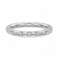 Bague diamant taille baguette