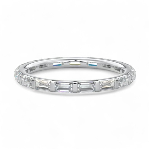 Bague diamant taille baguette