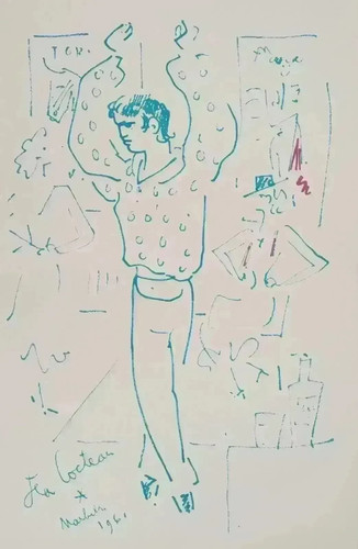 Jean cocteau lithographie - jean,