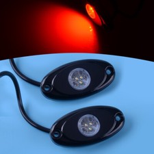 2pcs Red Marine Boat Bow LED