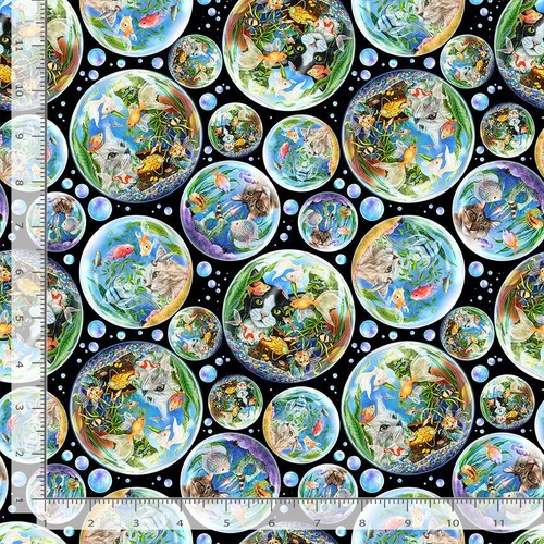 Cat fabric feline fanatic - fabric,