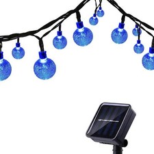 Guirlande Solaire Extérieure avec Ballon 65M 30 LED Guirlande Lumineuse Solai...
