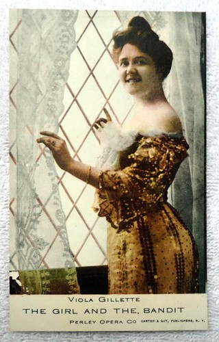 Postcard viola gillette opera - postcard,