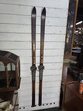 Paire skis bois des - bois,