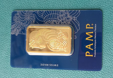 Gold Plated Ingot 1oz, PAMP SUISSE´s Lady Fortuna in its original blister pack