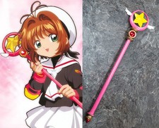 Card-captor Sakura Cosplay Costume Staff Tige Magique Stave Magic Wand Ruge