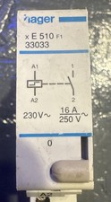 HAGER TELERUPTEUR 2CONTACTS 16 AMPERES 16A Commande manuelle facade E 510, 33033