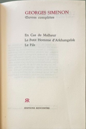Georges simenon oeuvres - georges,