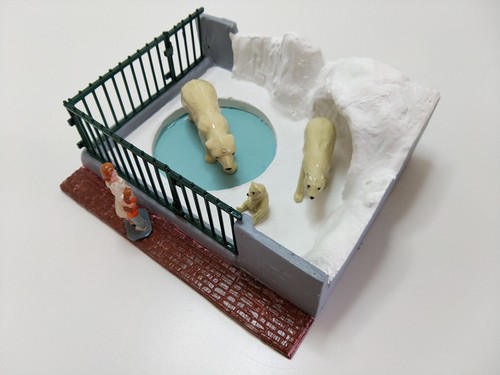 Diorama zoo ours polaires - ours,