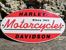 Plaque émaillée Moto Harley Davidson Enamel Sign no Indian Ducati Enfield