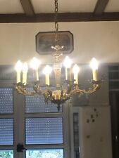 lustre 8 branches en bronze vintage 