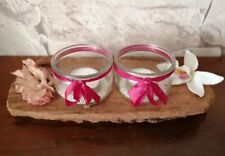 Bougeoir double orchidée et