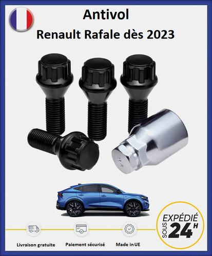 Ecrous antivol roues noir - antivol,