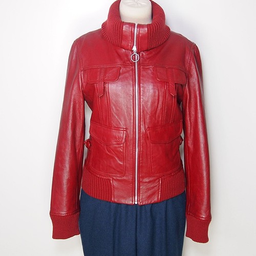 Veste bomber cuir - en, mango