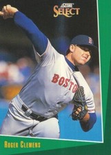 #014 BOSTON RED SOX # ROGER CLEMENS - P # BASEBALL CARD SCORE SELECT MLB 1992