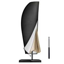 Housse Parasol Déporté Housse de Protection en Tissu Oxford Coupe-Vent Anti-U...