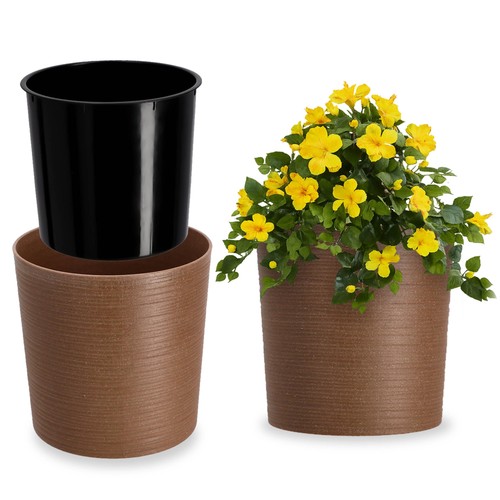 Pot fleurs plastique et - plastique,